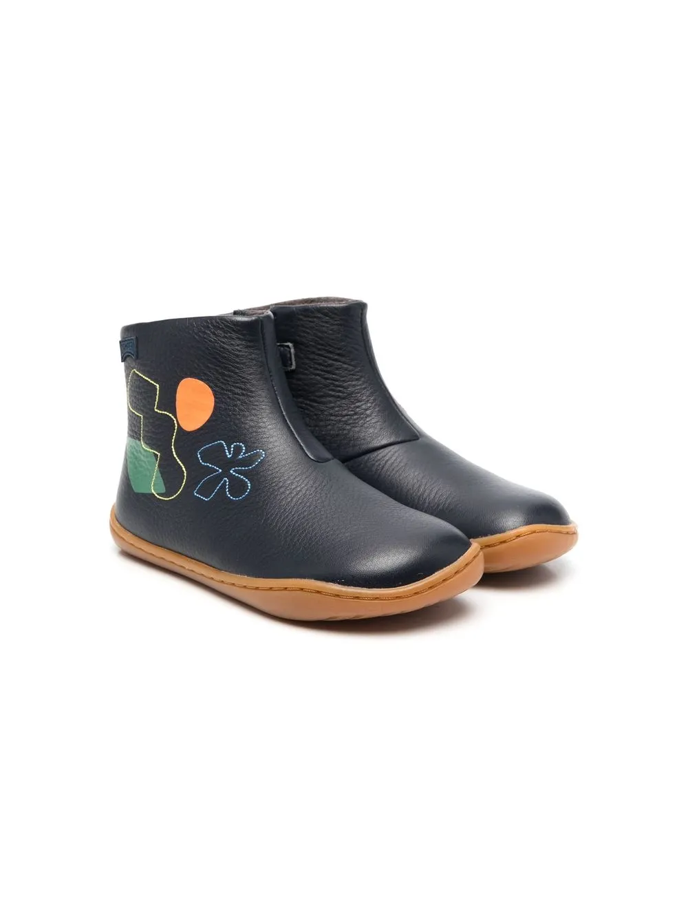 

Camper Kids embroidered-detail ankle boots - Blue