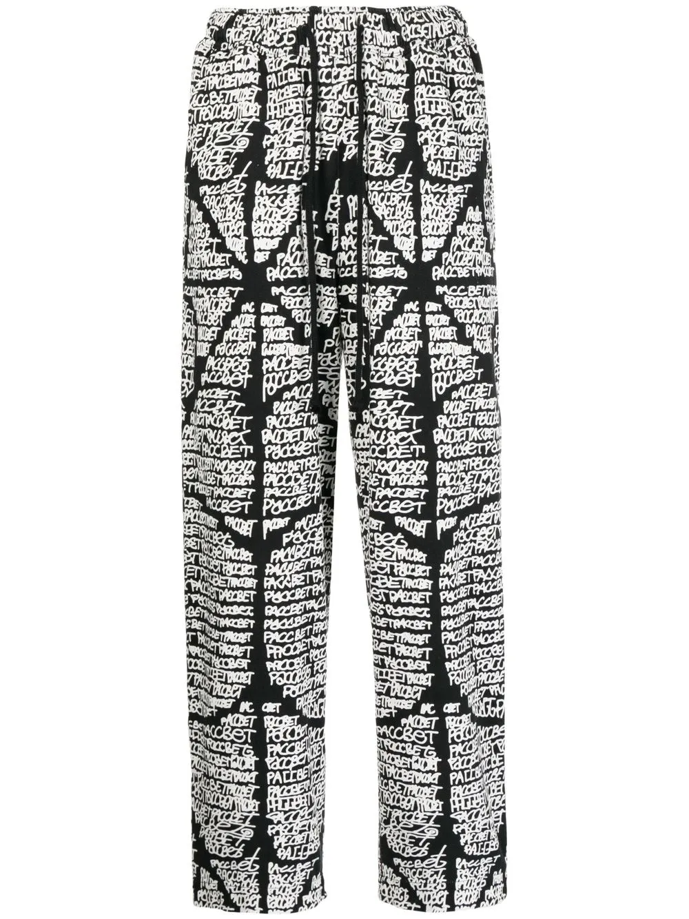 

PACCBET logo print track pants - Black