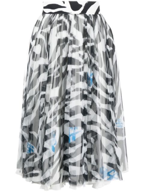 Off-White zebra-print midi skirt Women