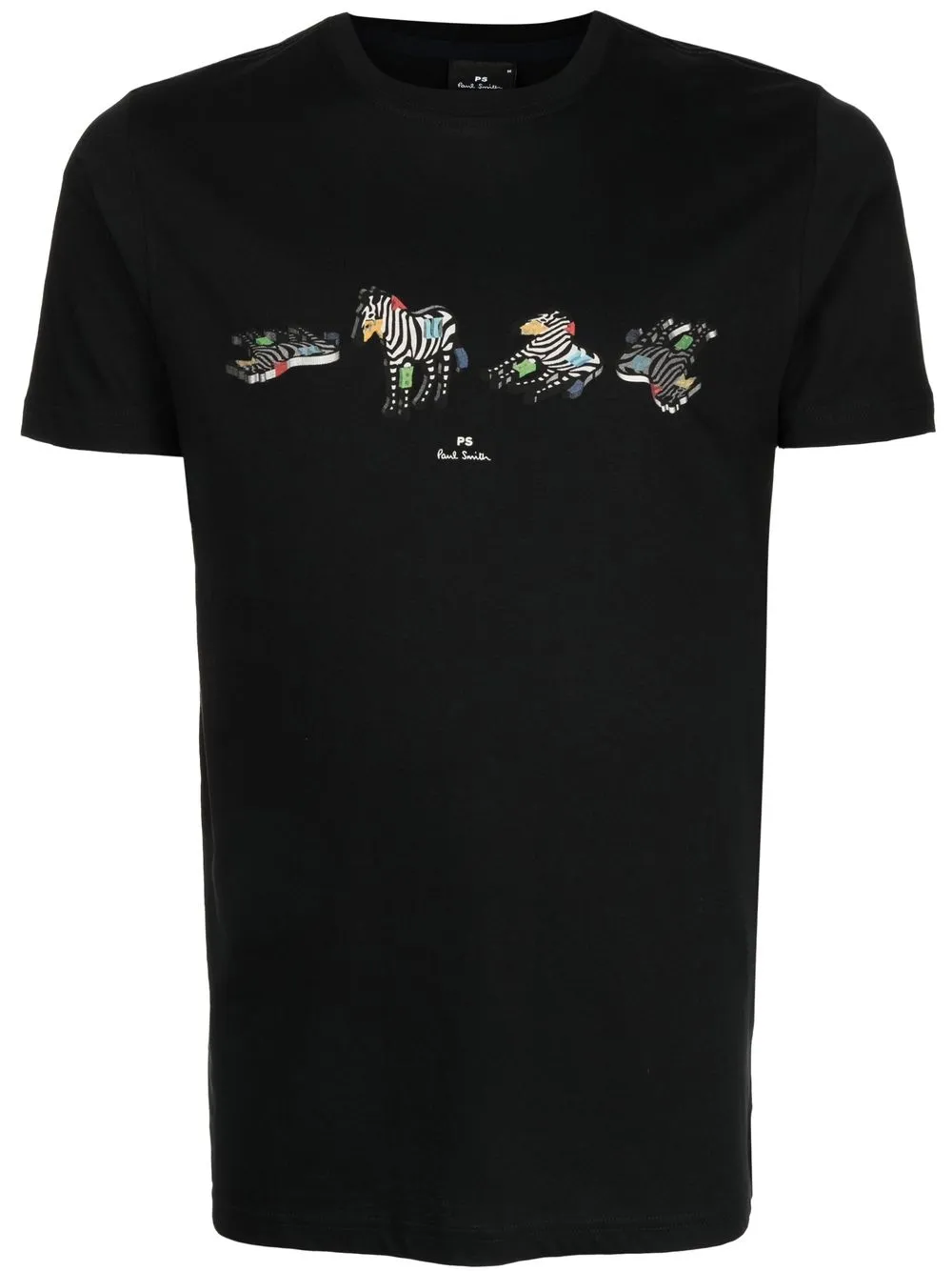 

PS Paul Smith Zebra-motif organic-cotton T-shirt - Black