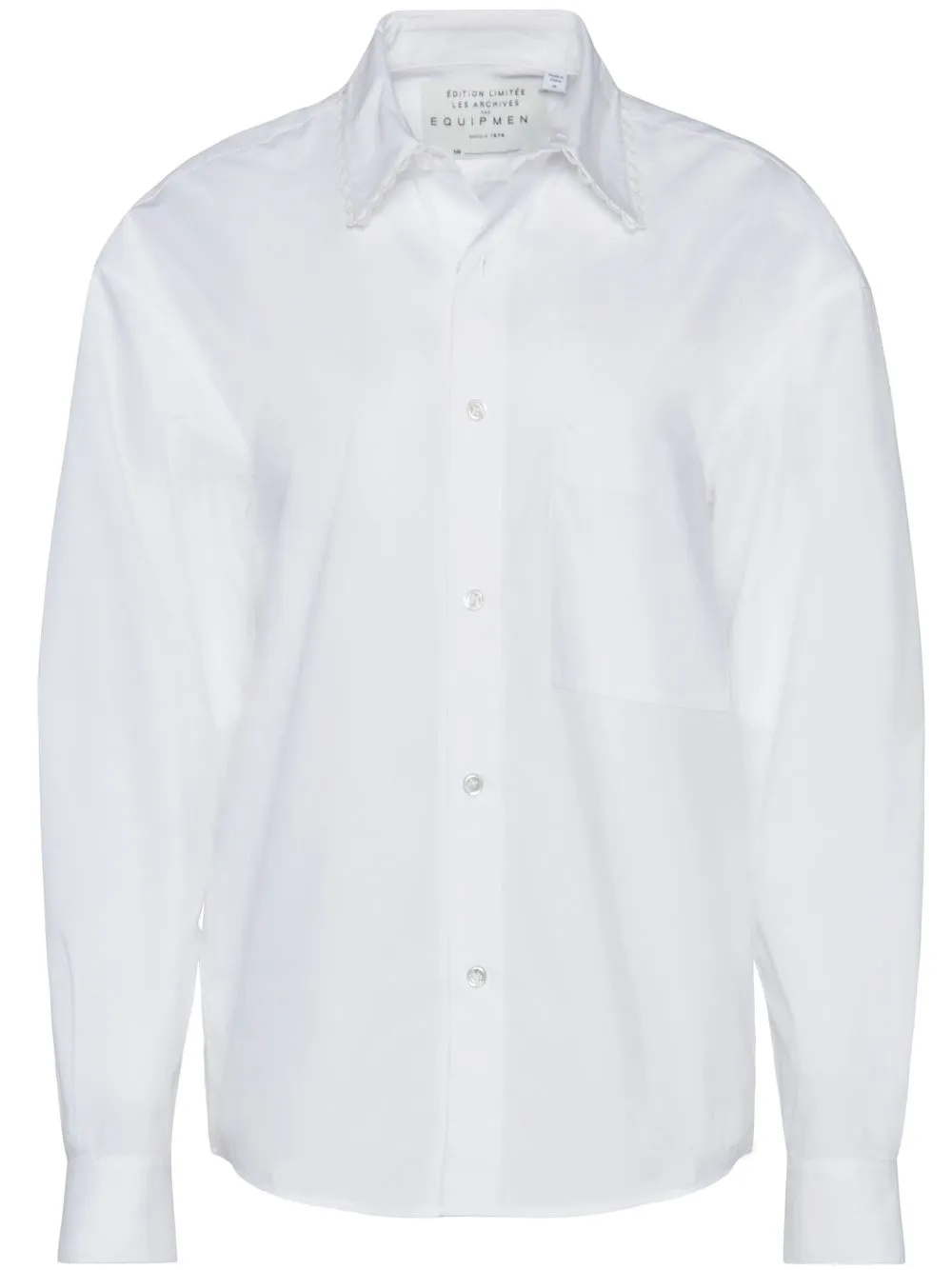 

Equipment camisa con ribete festoneado - Blanco