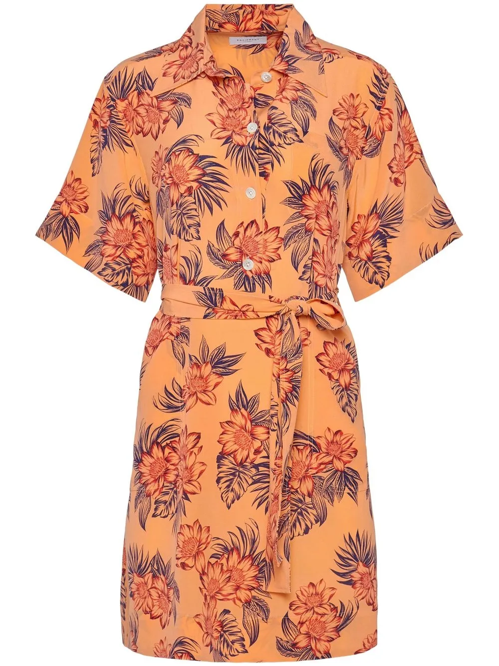 

Equipment vestido corto con estampado floral - Naranja