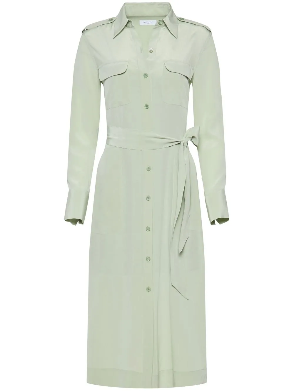 

Equipment tied-waist shirt midi dress - Green