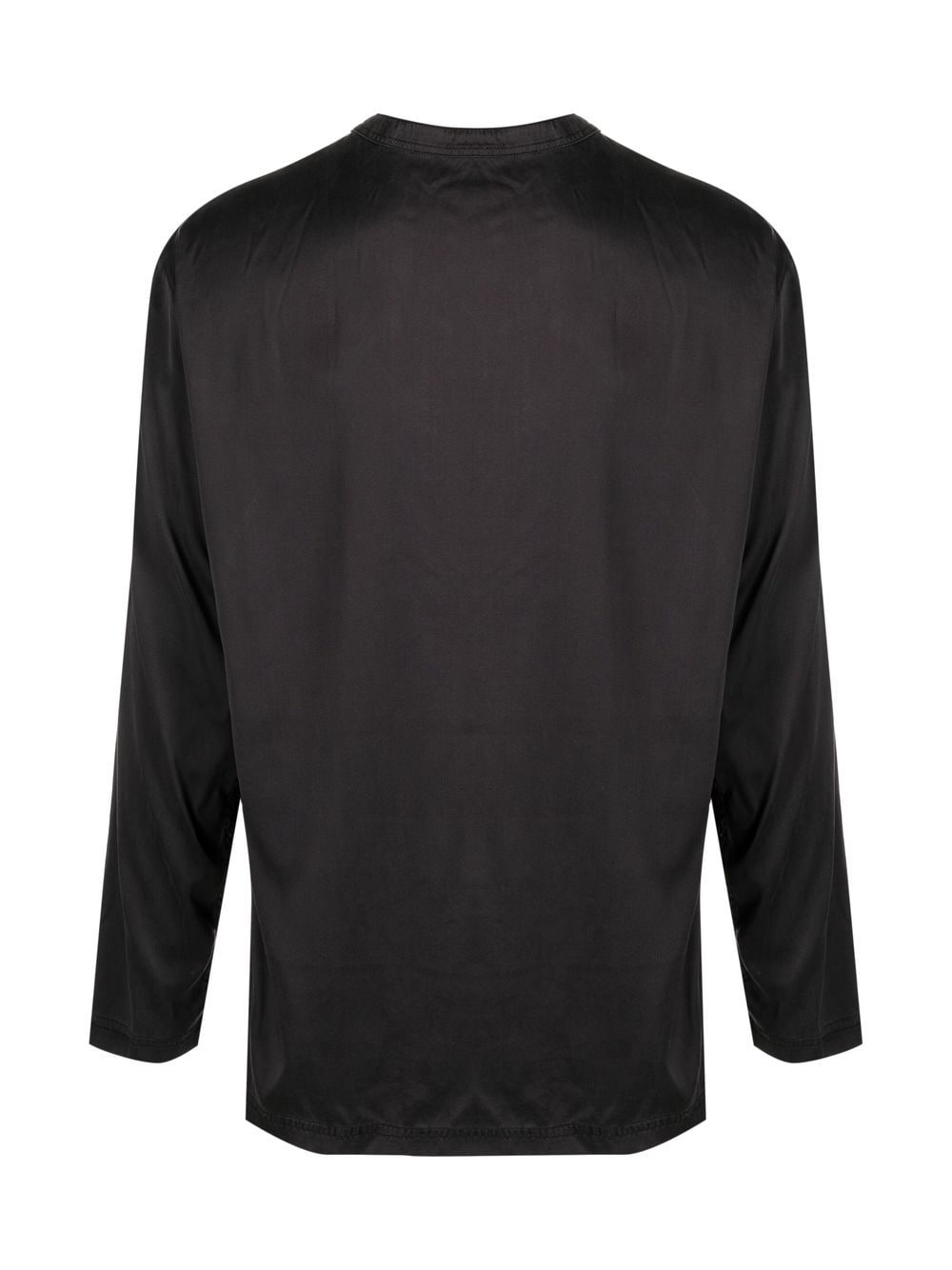 Shop Tom Ford Half-button Silk-blend Shirt In Black