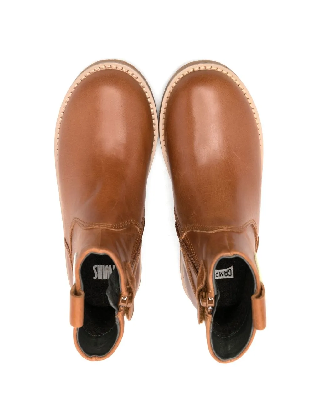Camper Savina Twins Ankle Boots In Brown