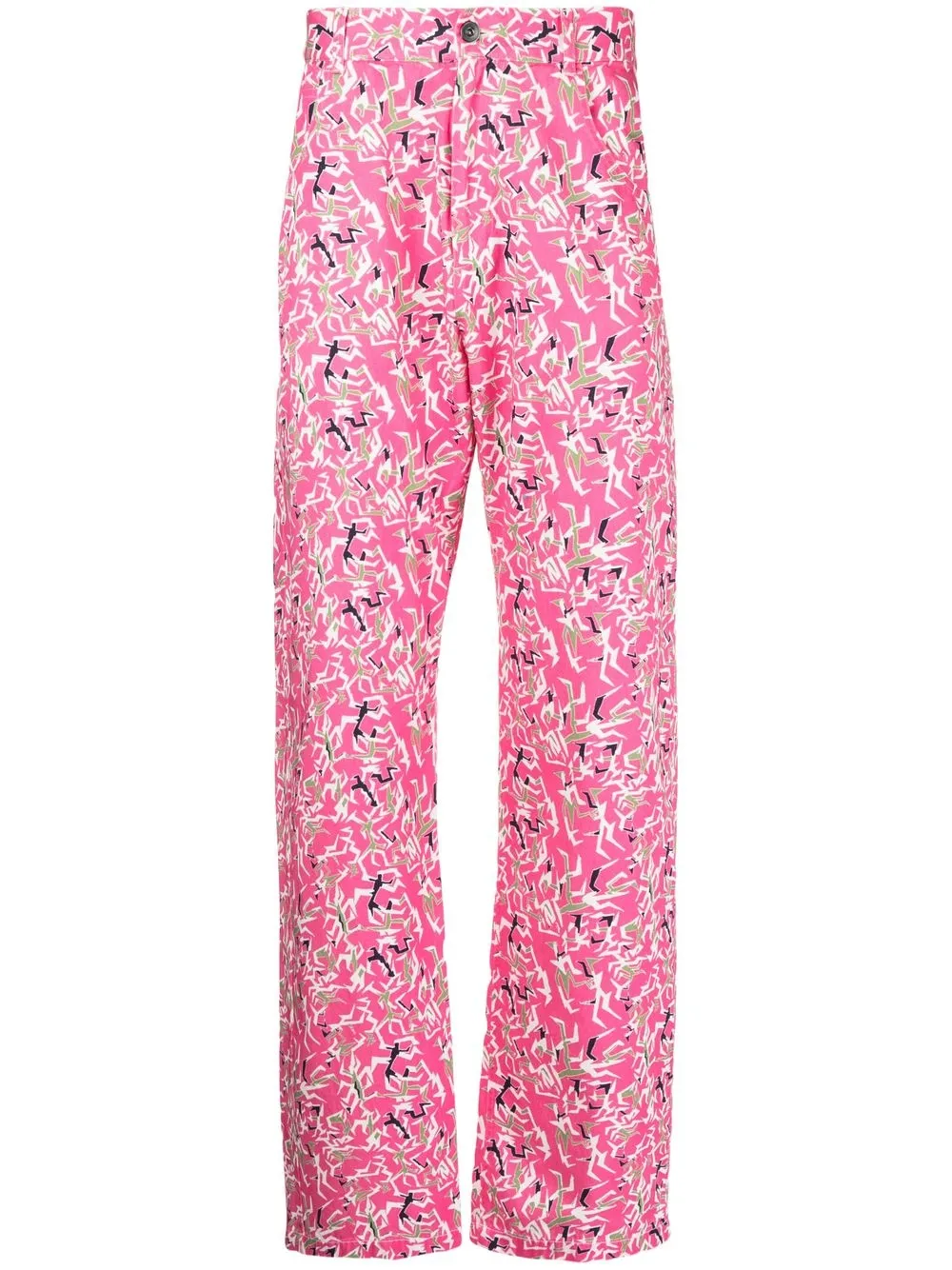 

PACCBET pantalones rectos con estampado abstracto - Rosado