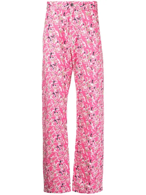  RASSVET pantalones rectos con estampado abstracto 