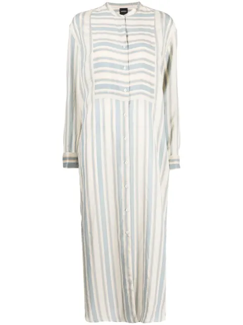 ASPESI vestido camisero con rayas estampadas