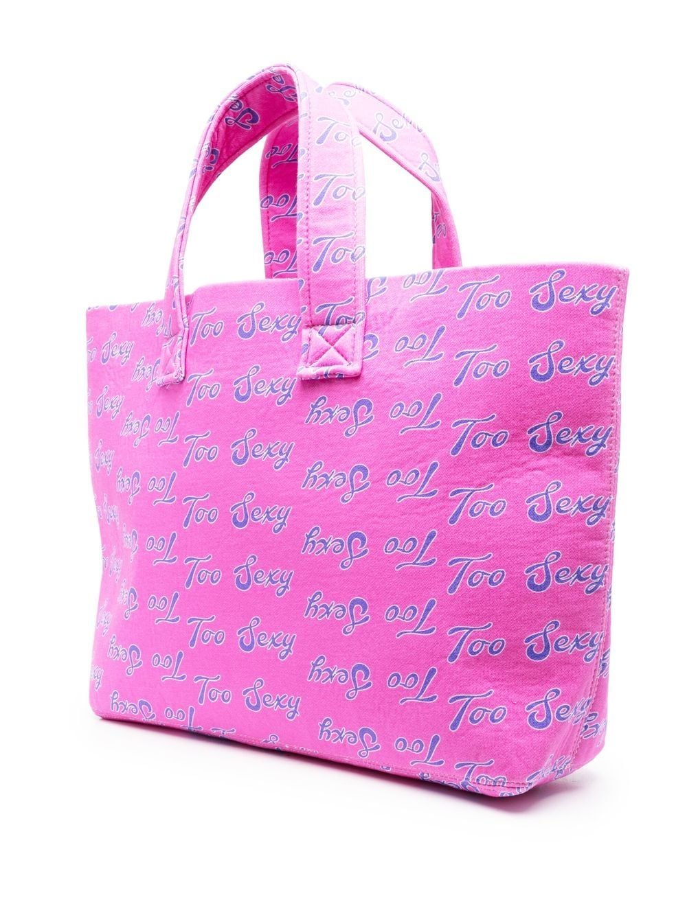 Shop Natasha Zinko Too Sexy Repeated-print Tote Bag In Pink