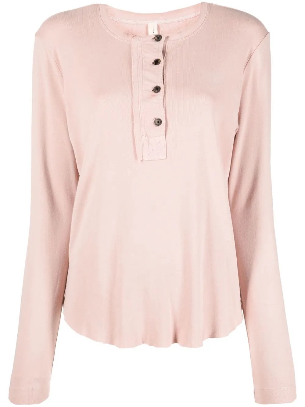 

Raquel Allegra playera con cuello henley - Rosado