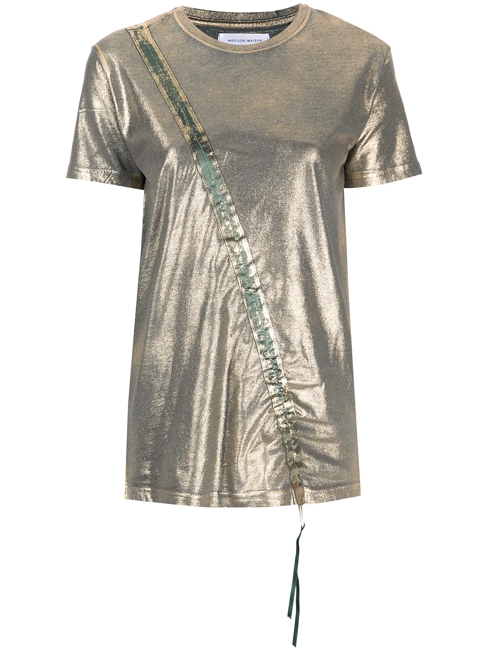 

Madison.Maison ruched drawstring T-shirt - Gold