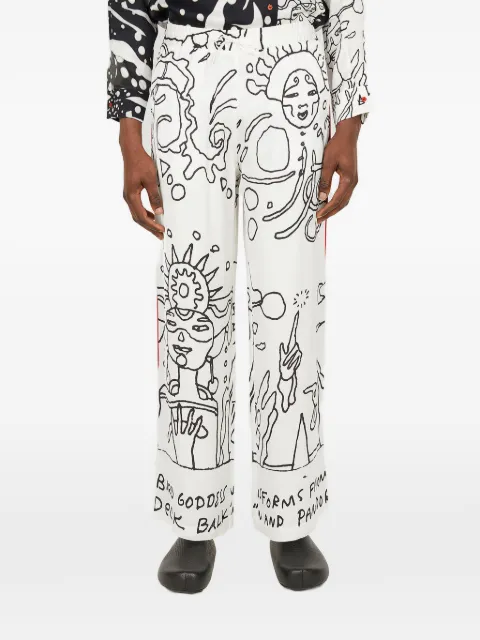 Honey Fucking Dijon pantalones estampados