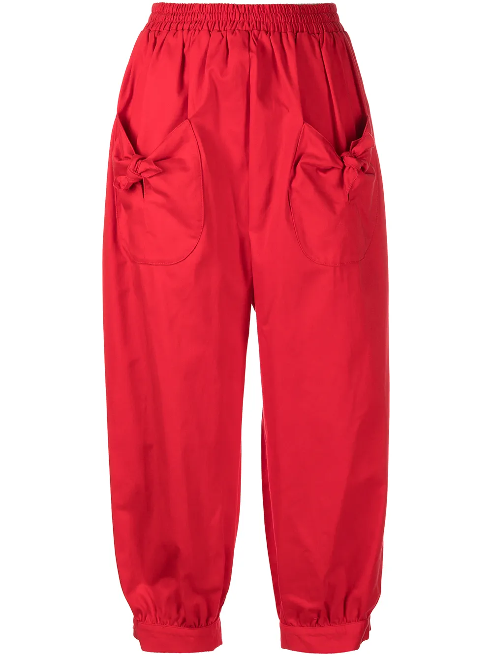 

Batsheva pantalones capri anchos - Rojo