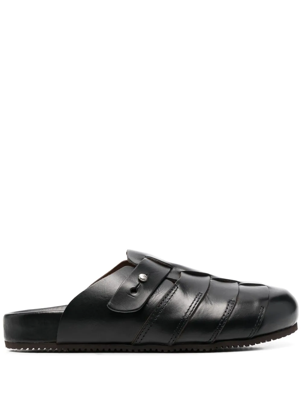 

Buttero woven-panelled clog sandals - Black