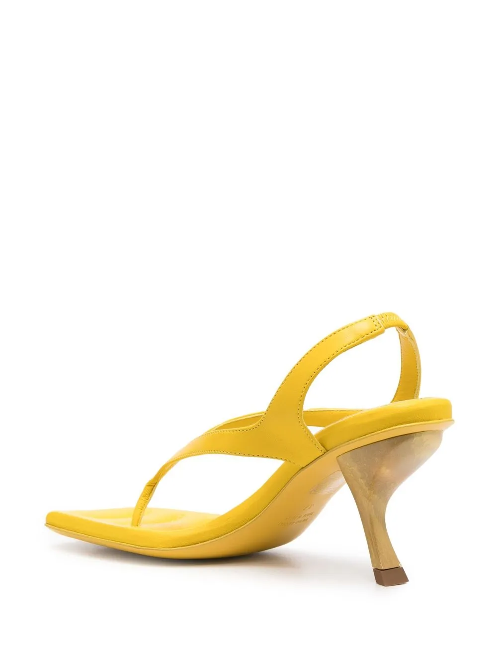Gia Borghini Giaborghini Slingback Suede Sandals With Spool Heel 11 Cm In Yellow