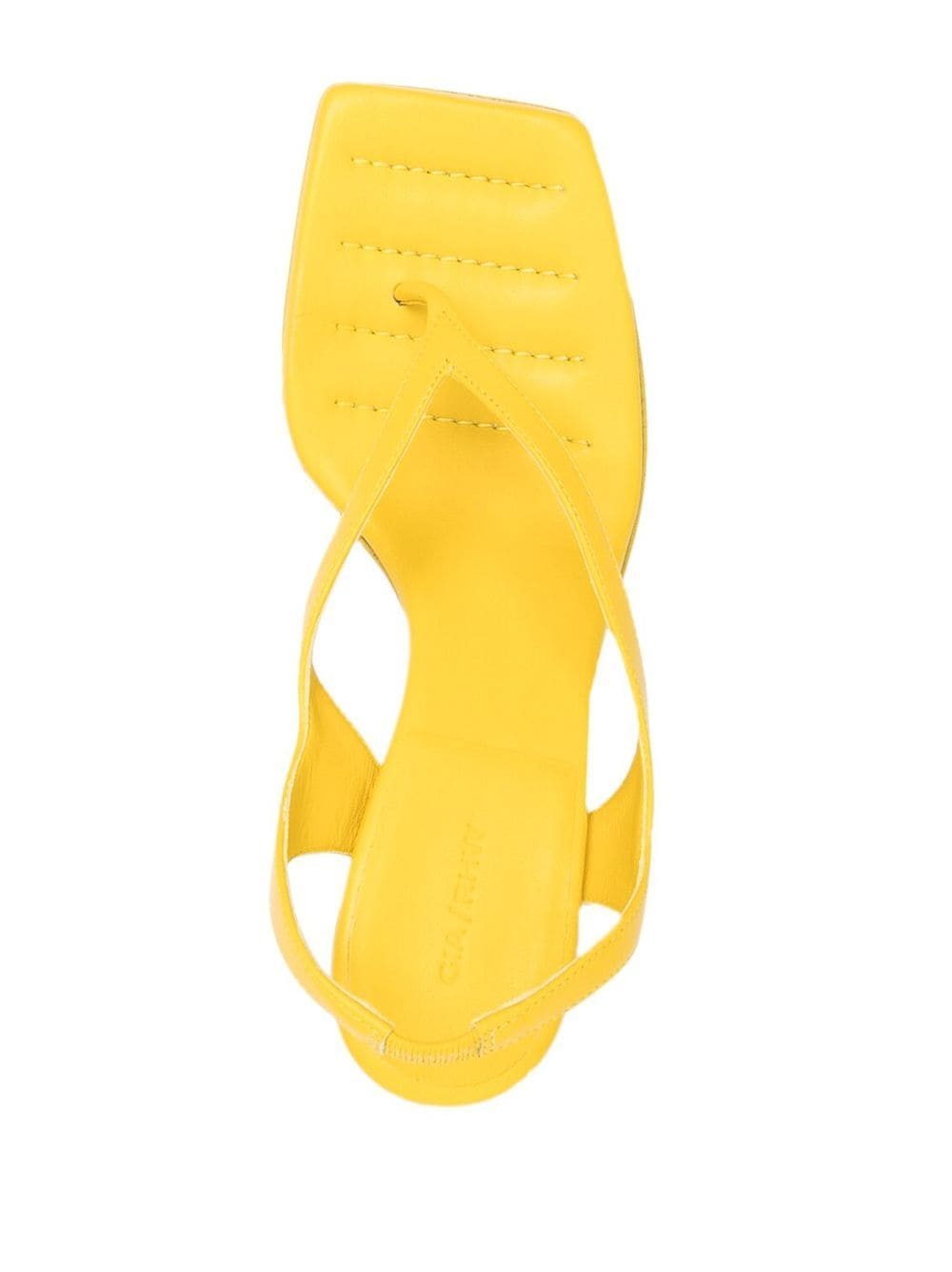 Shop Gia Borghini Rosie 13 Square-toe Sandals In Yellow