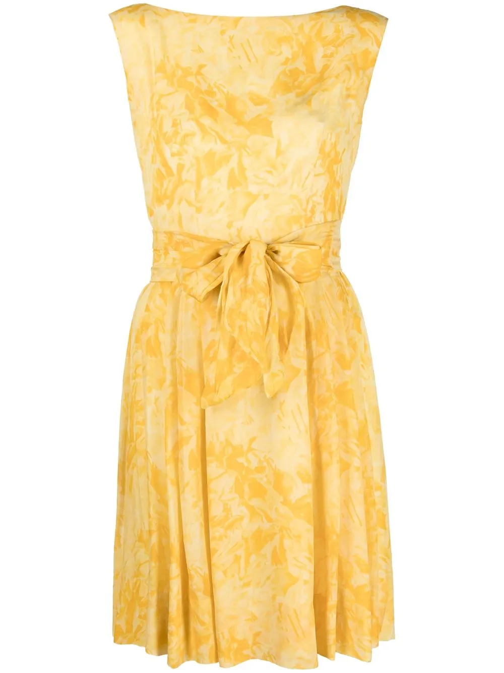 

A.N.G.E.L.O. Vintage Cult 1950s tonal floral summer dress - Yellow