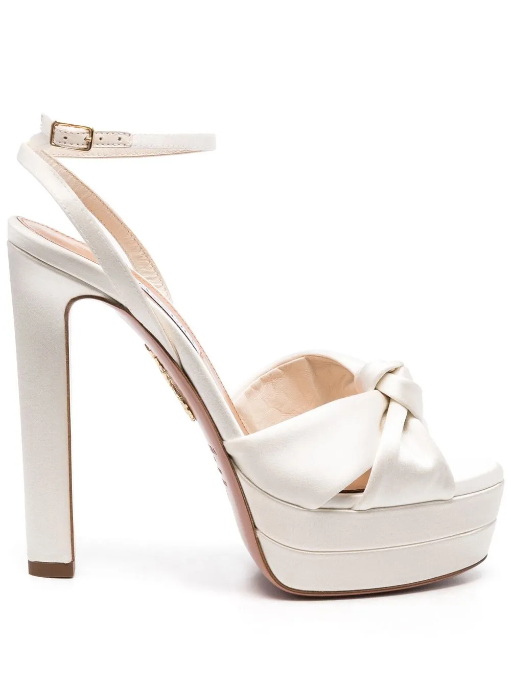 

Aquazzura knot-detail high-heeled sandals - White