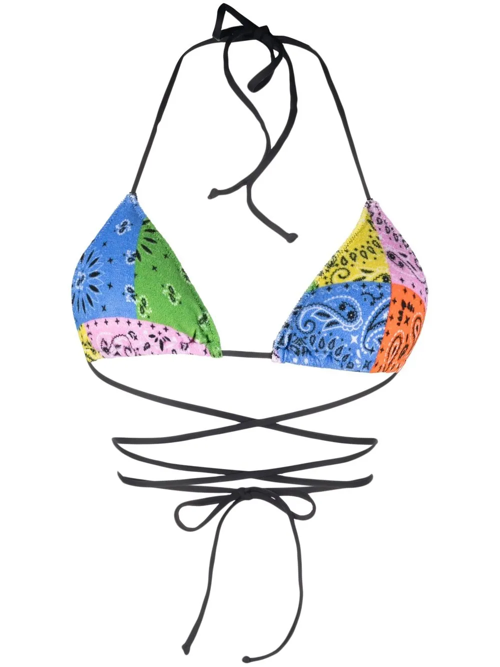 MC2 Saint Barth Marielle color-block bikini top | Blue | Image 1