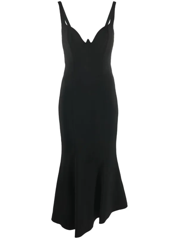 alexandre vauthier black dress Macro Crystal Mini Dress