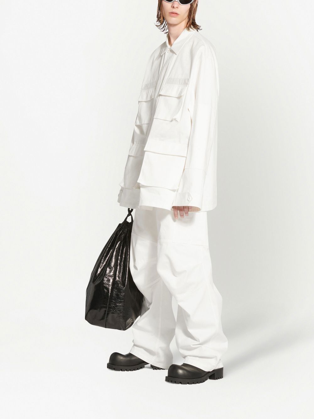 Balenciaga Oversized shirtjack - Wit