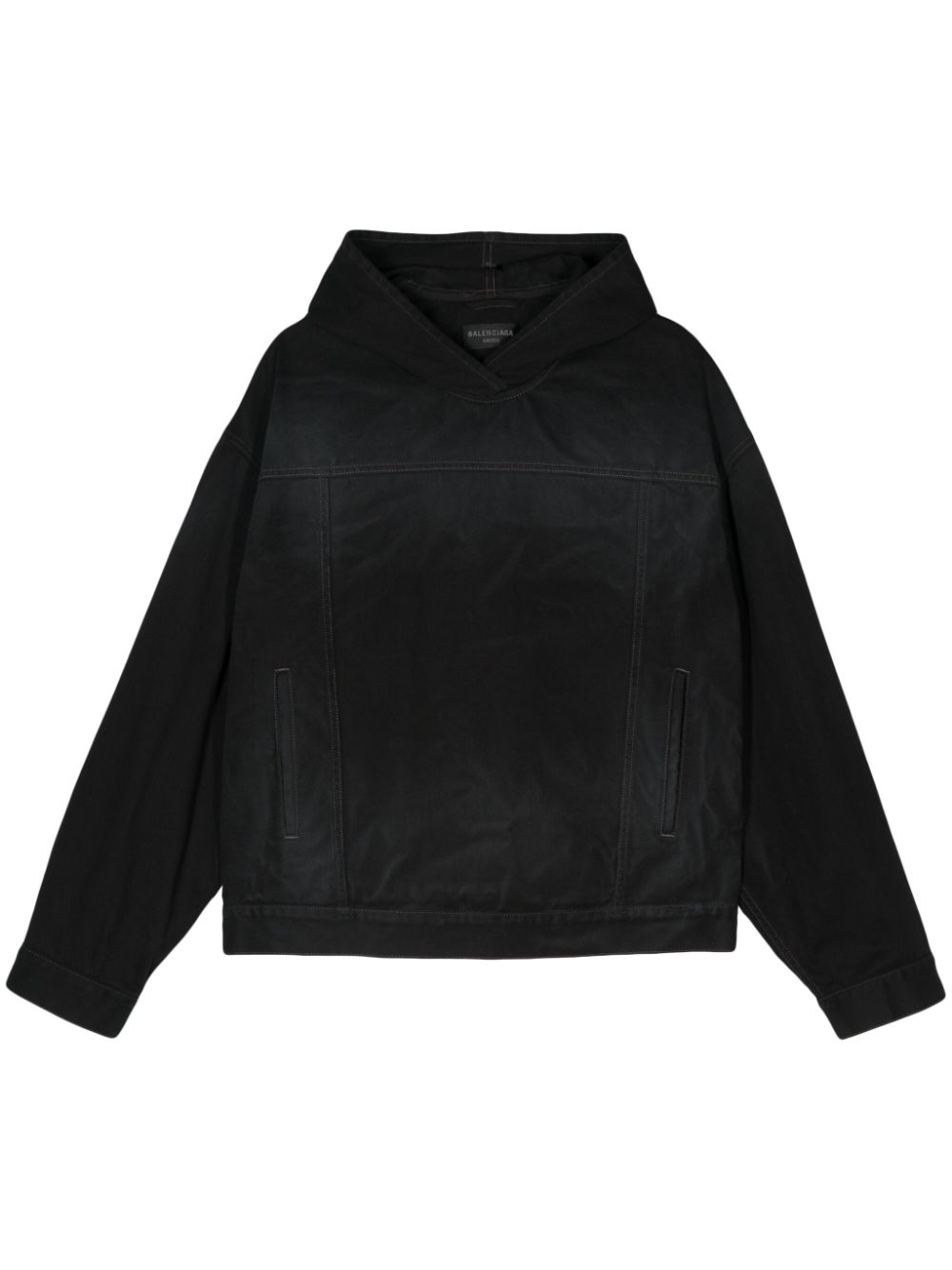 Black hoodie balenciaga online