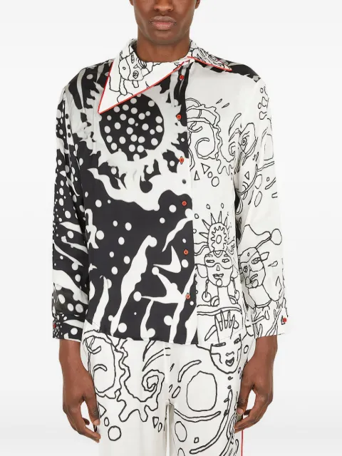 Honey Fucking Dijon abstract-print shirt