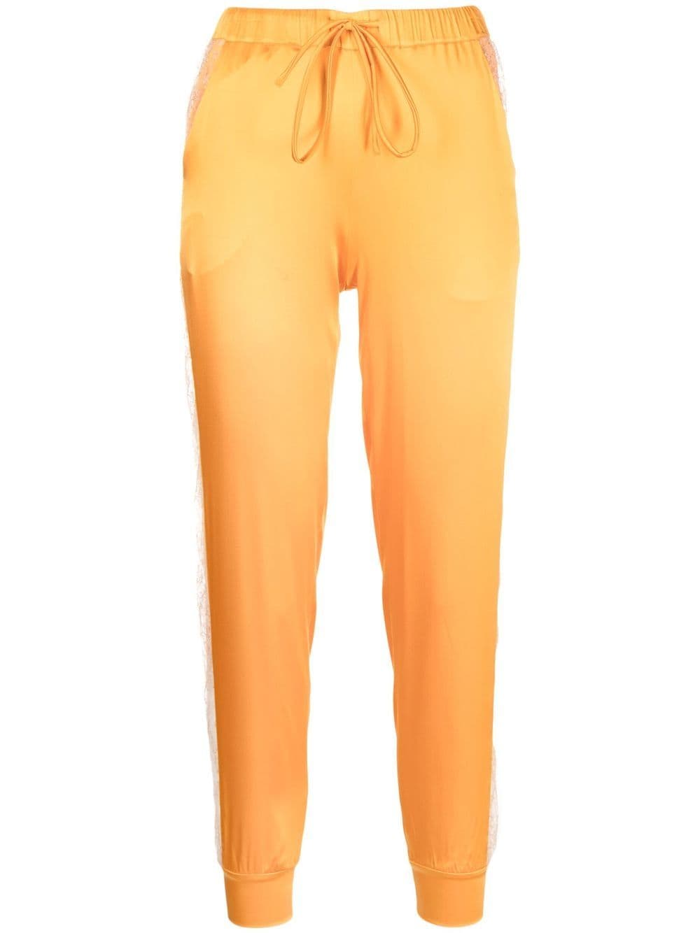 Carine Gilson Tapered Silk Trousers In Orange
