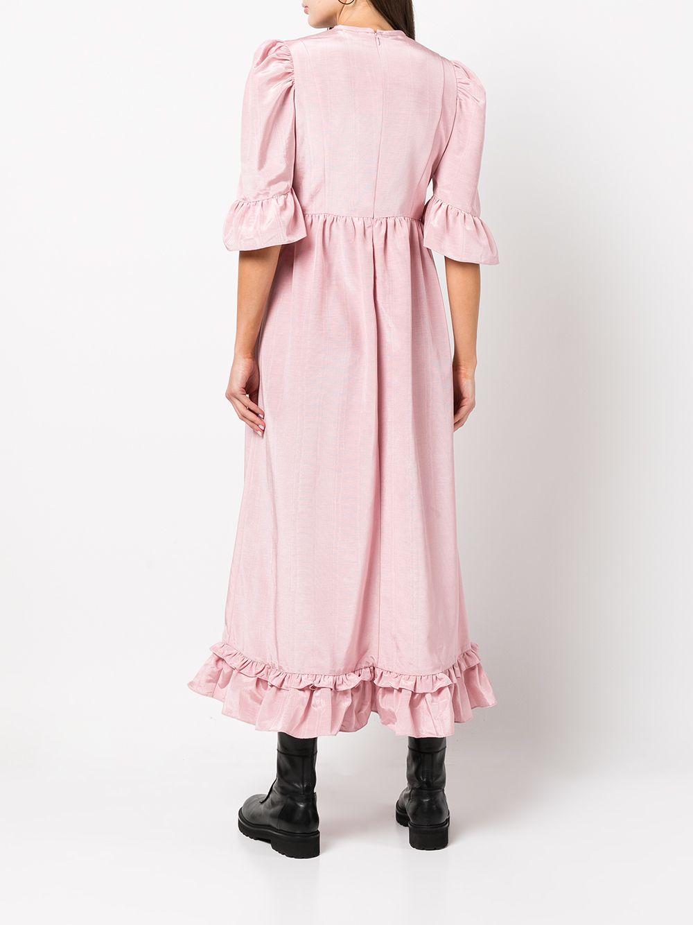 Batsheva ruffled-trim puff-sleeve Dress - Farfetch