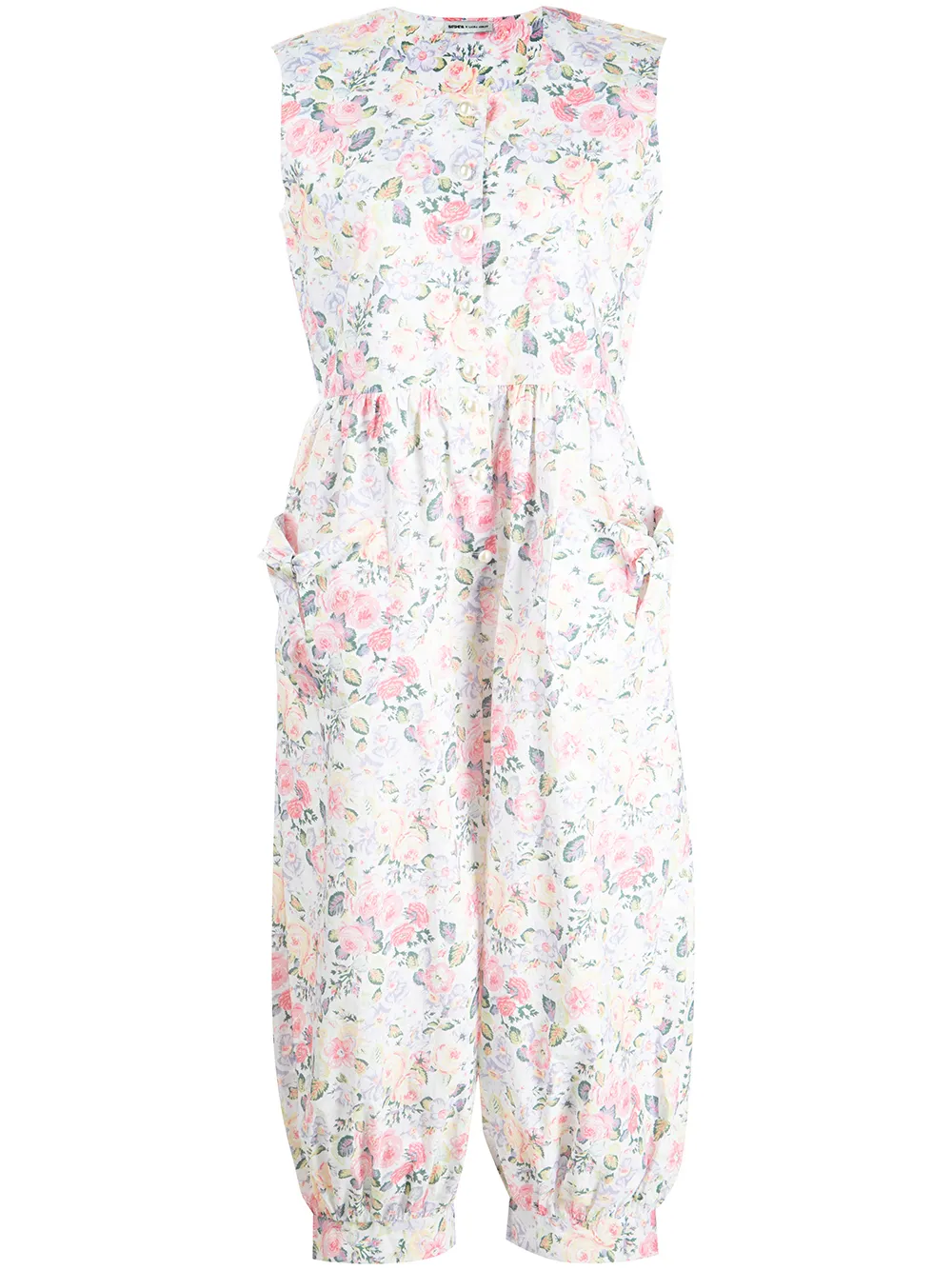 

Batsheva jumpsuit corto con estampado floral - Blanco
