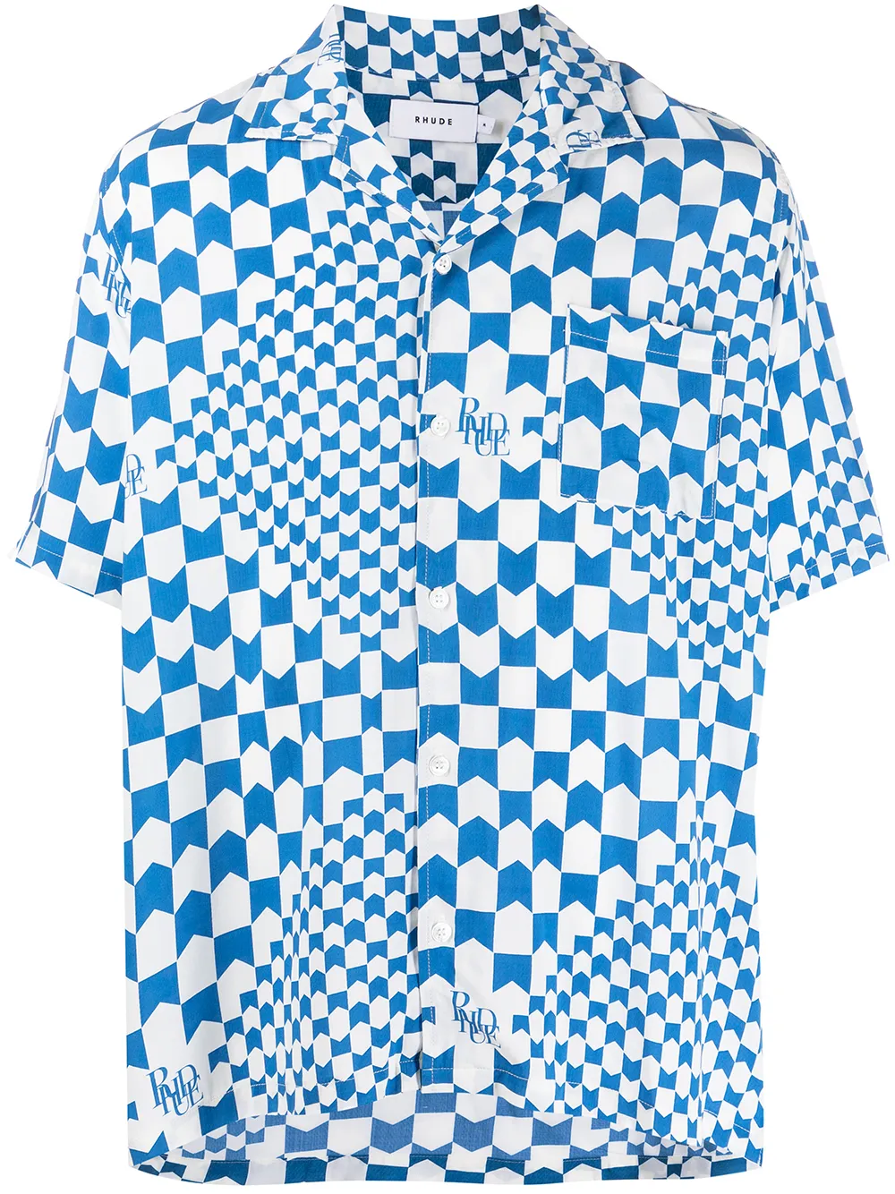 Racing Checker short-sleeve shirt