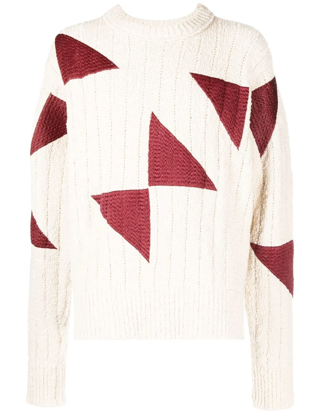 

OAMC geometric crew-neck jumper - Neutrals