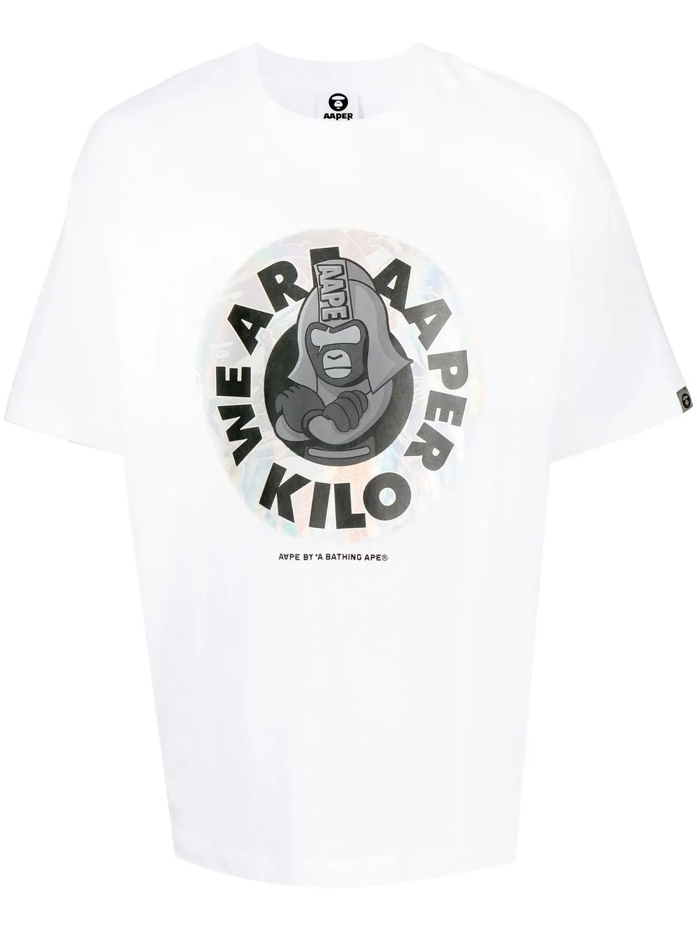 

AAPE BY *A BATHING APE® playera con estampado gráfico - Blanco