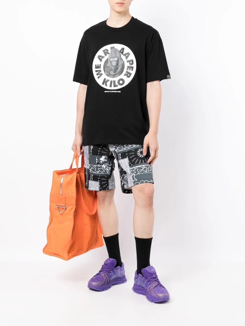 AAPE BY *A BATHING APE® Bermuda shorts - Zwart