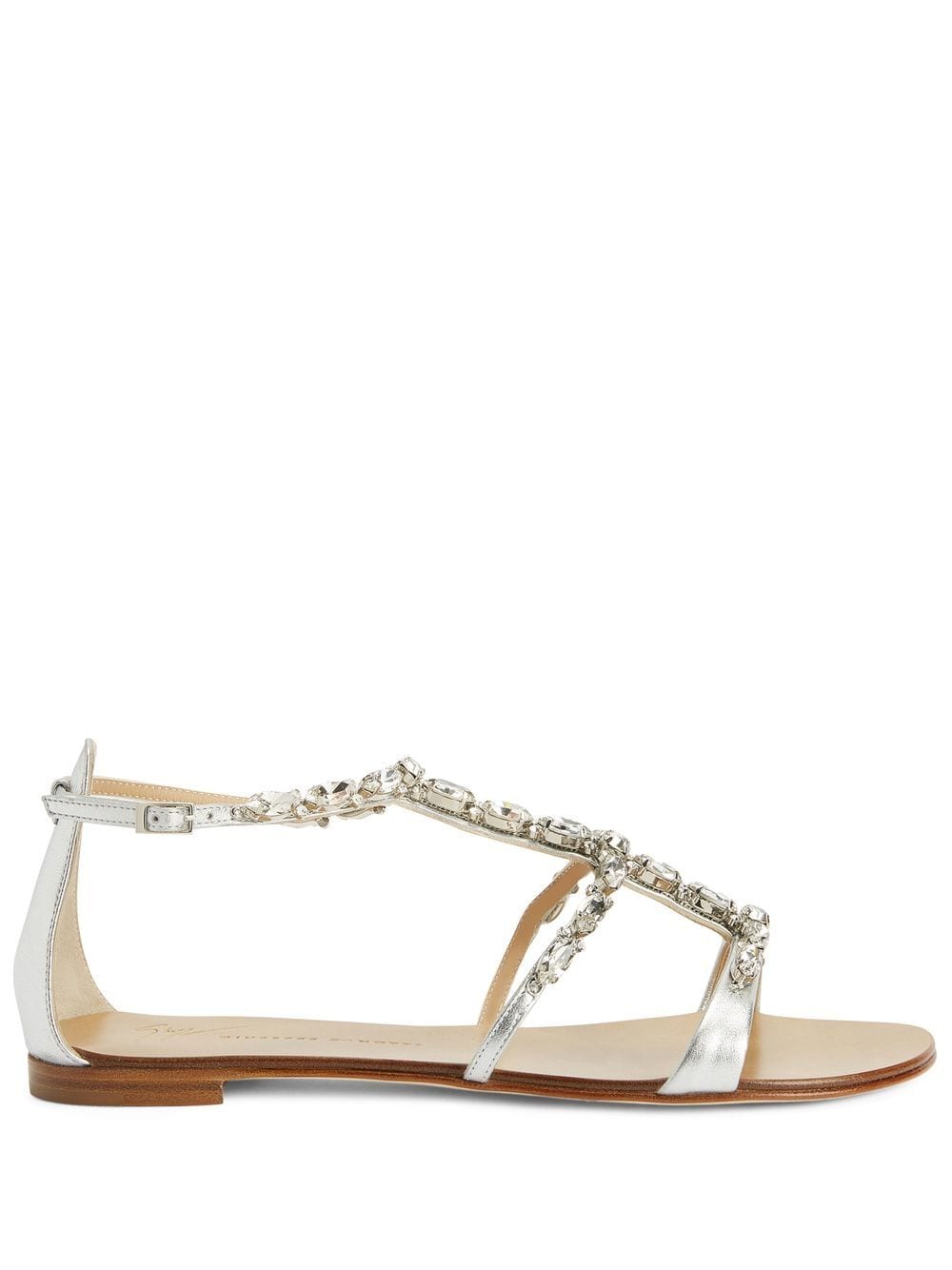 Shop Giuseppe Zanotti Elba Open Toe Sandals In Silver