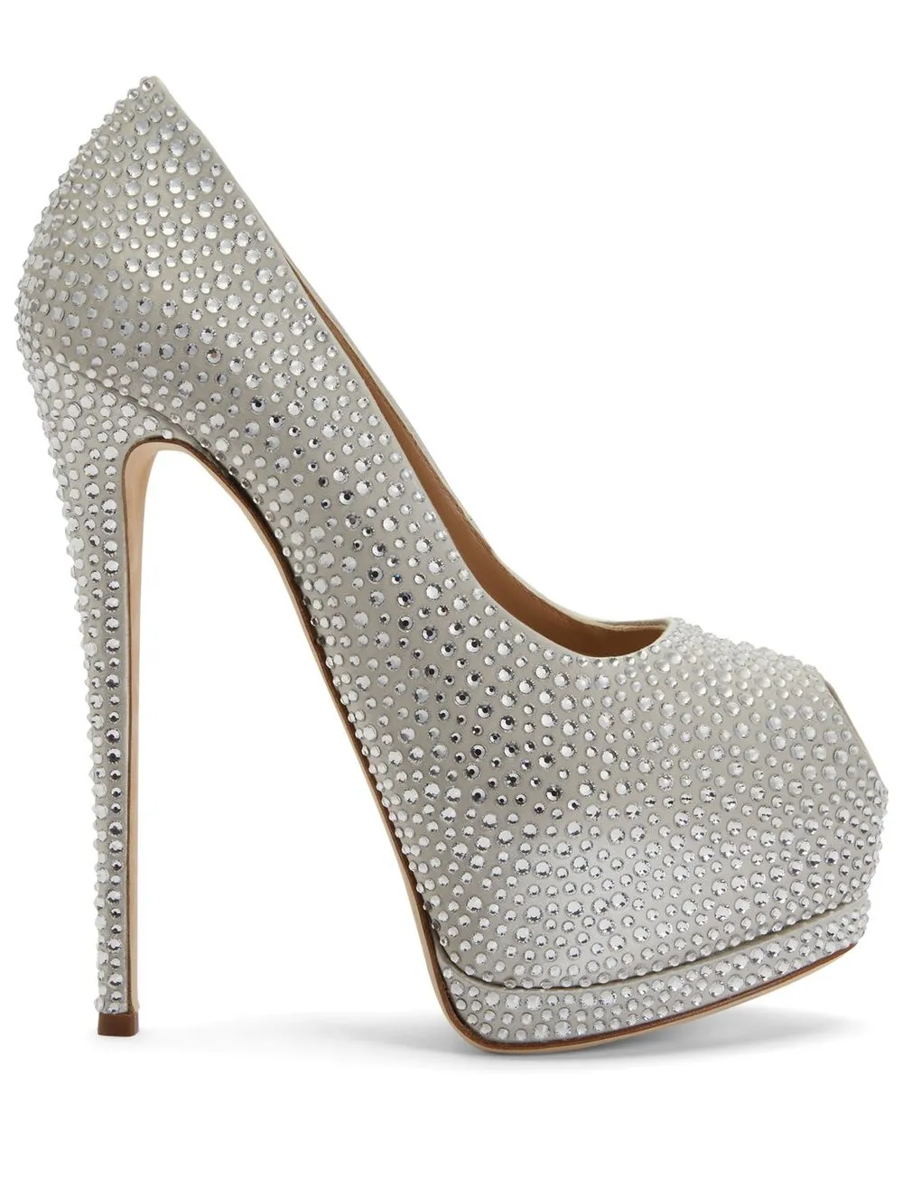 

Giuseppe Zanotti zapatillas Sharon con detalles de strass - Gris