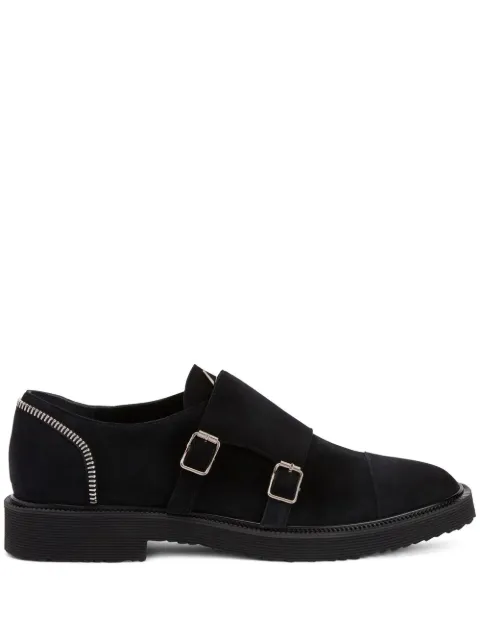 Giuseppe Zanotti zip-trimmed suede loafers