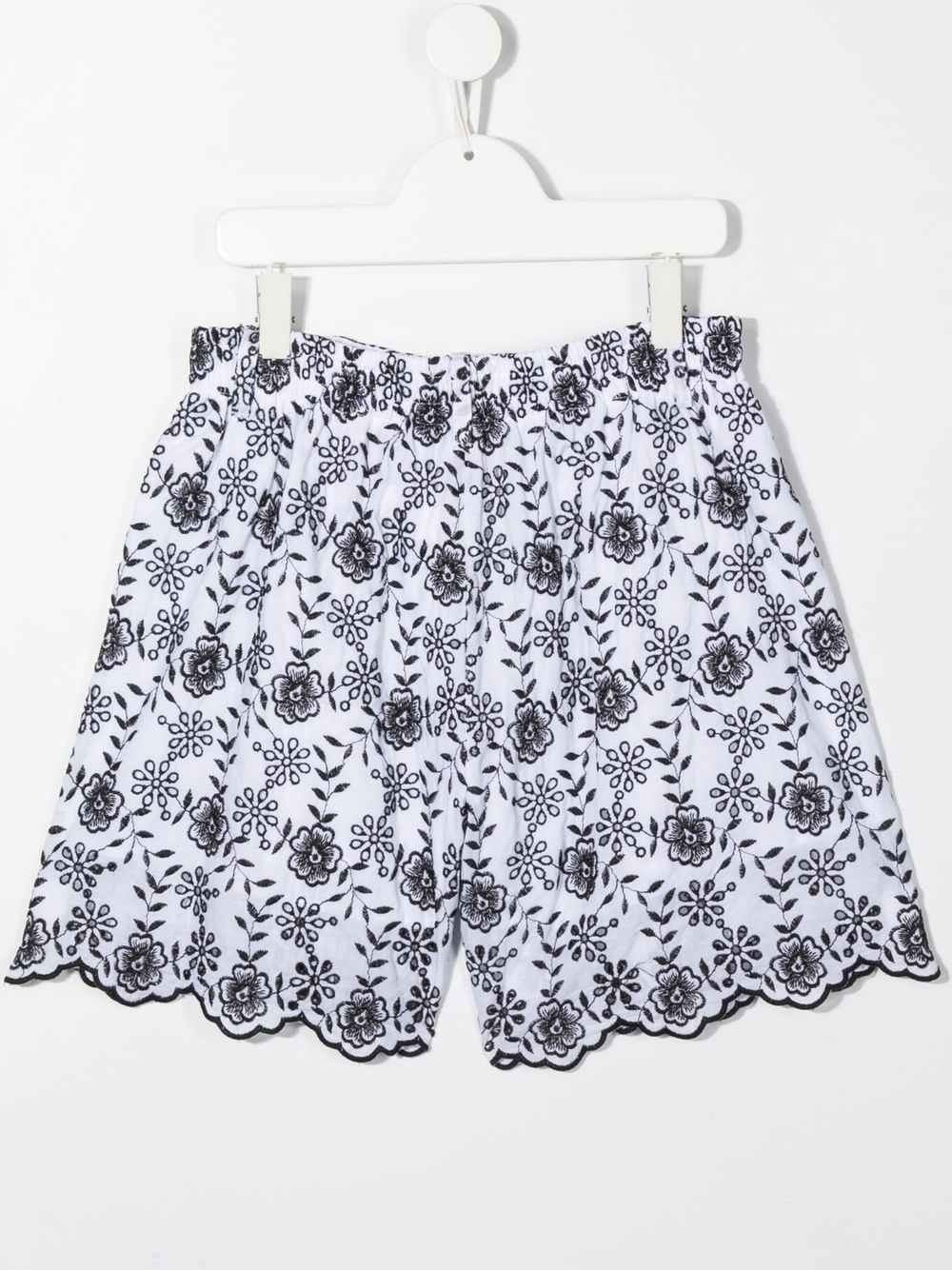 Image 2 of Monnalisa TEEN embroidered floral shorts