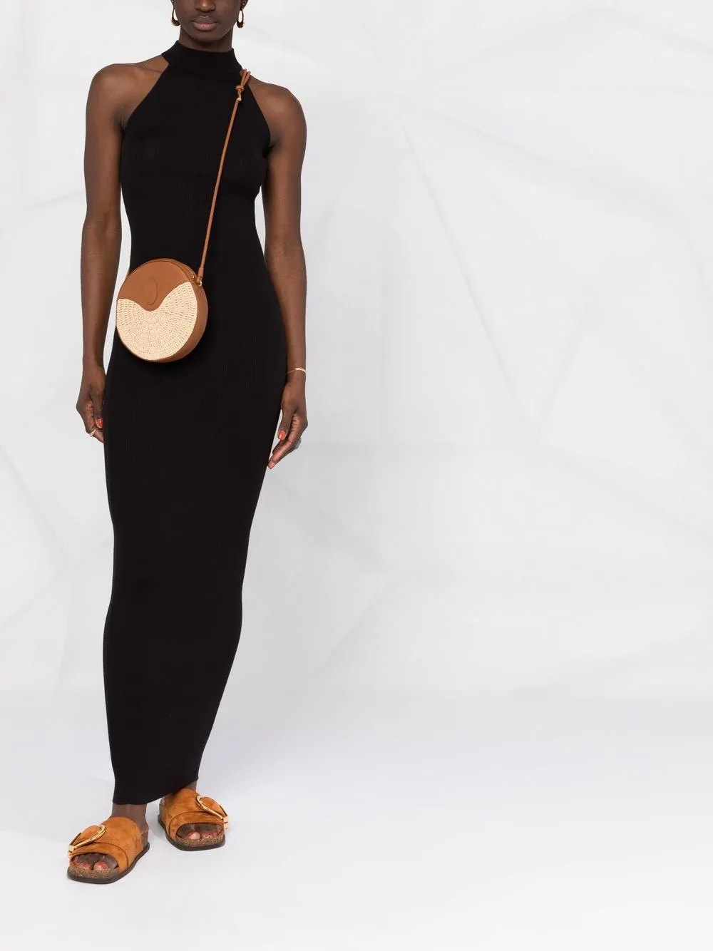 Saint Laurent Raffia Round Crossbody Bag Farfetch