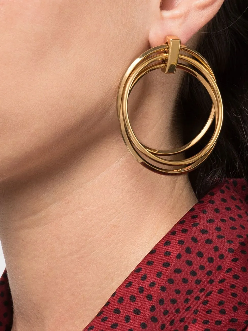Saint Laurent Gelaagde oorringen - Goud