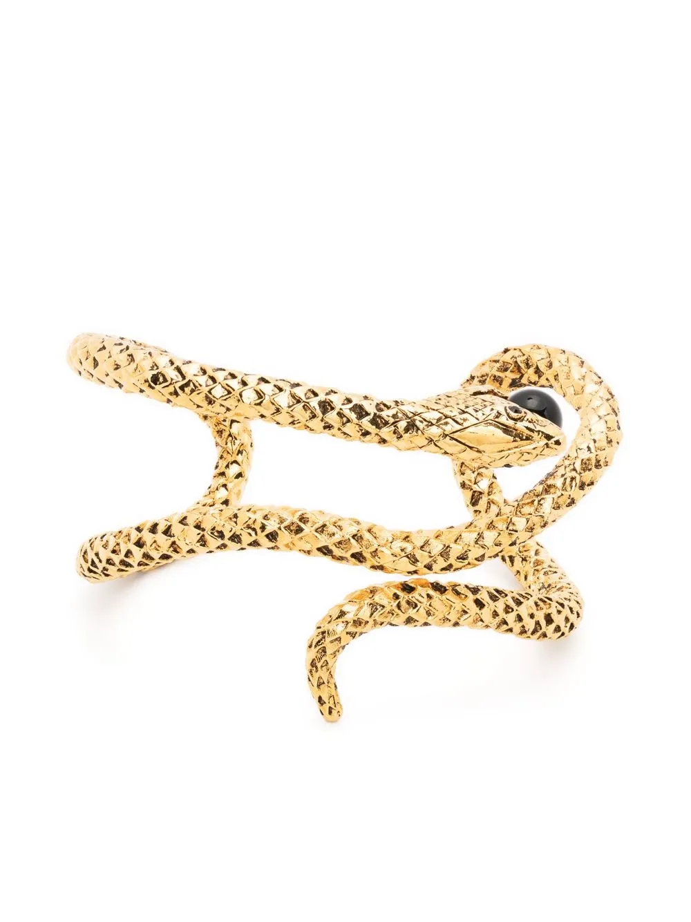 

Saint Laurent brazalete con cadena de serpiente - Dorado