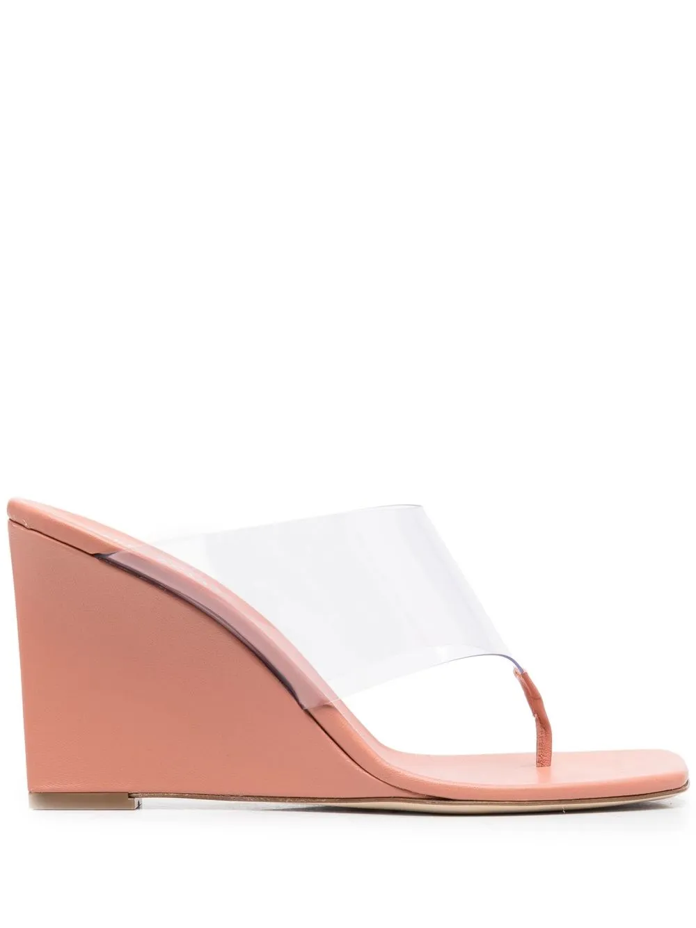 

Paris Texas transparent thong strap mules - Pink