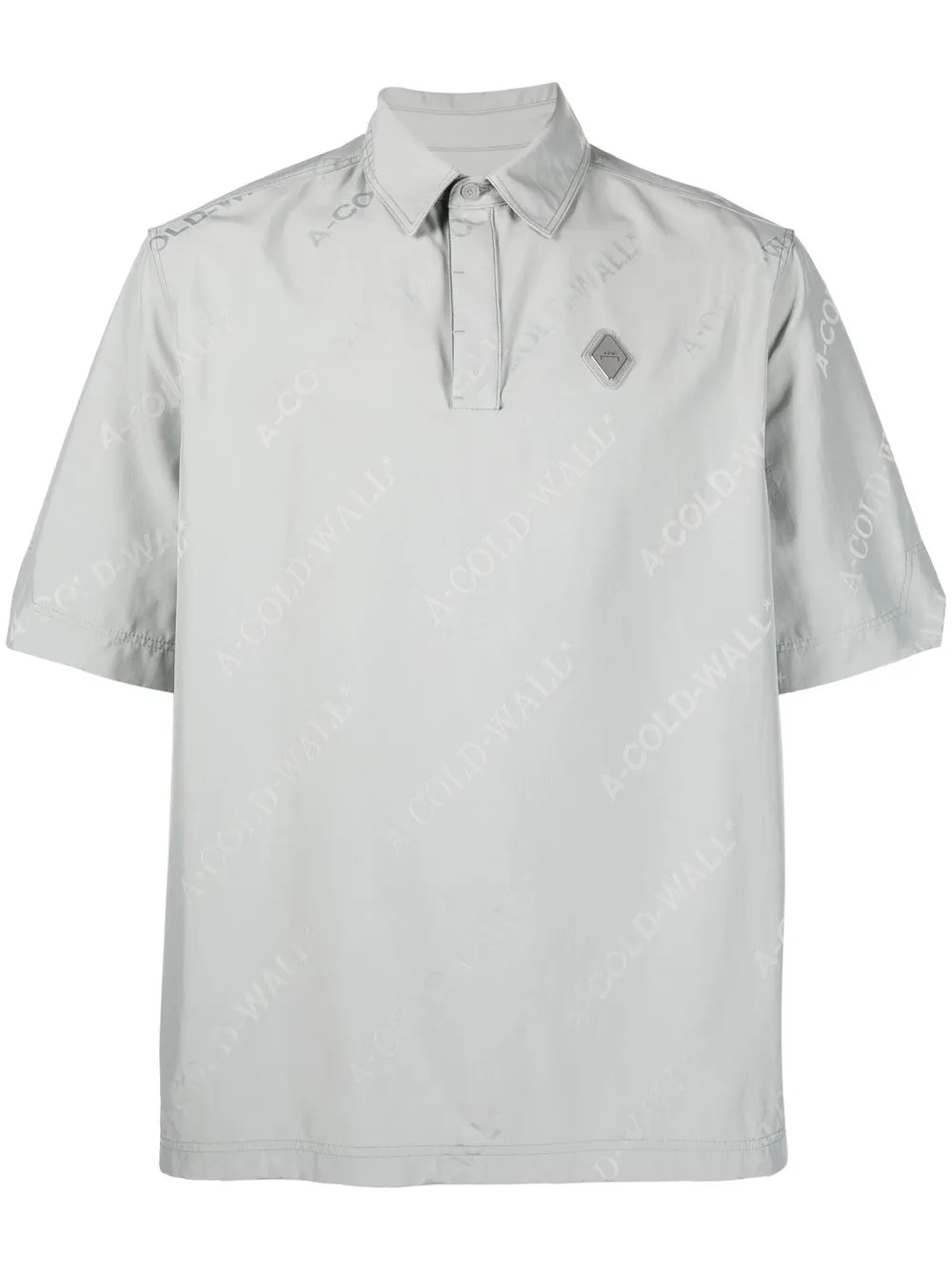 

A-COLD-WALL* logo-print short-sleeve polo shirt - Grey