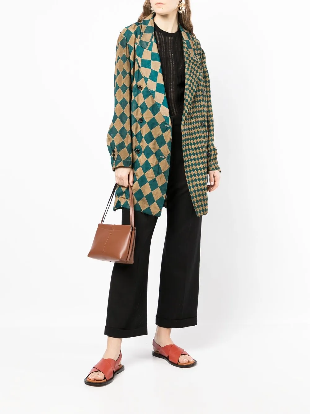 Uma Wang multi-print tailored coat | Double Breasted & Peacoats | Image 2