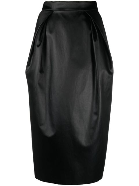 Maison Margiela pleated midi skirt Women