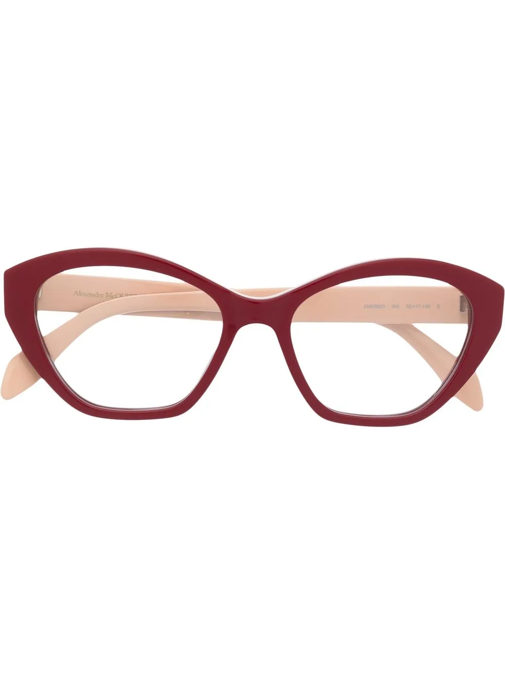 

Alexander McQueen Eyewear lentes con armazón cat eye - Rojo
