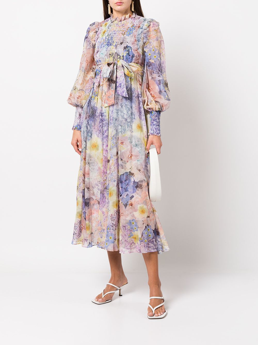 ZIMMERMANN floral-print long-sleeve Dress - Farfetch