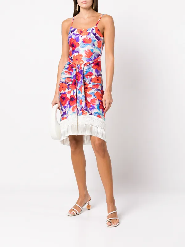 PatBO Violet Print Midi Dress - Farfetch