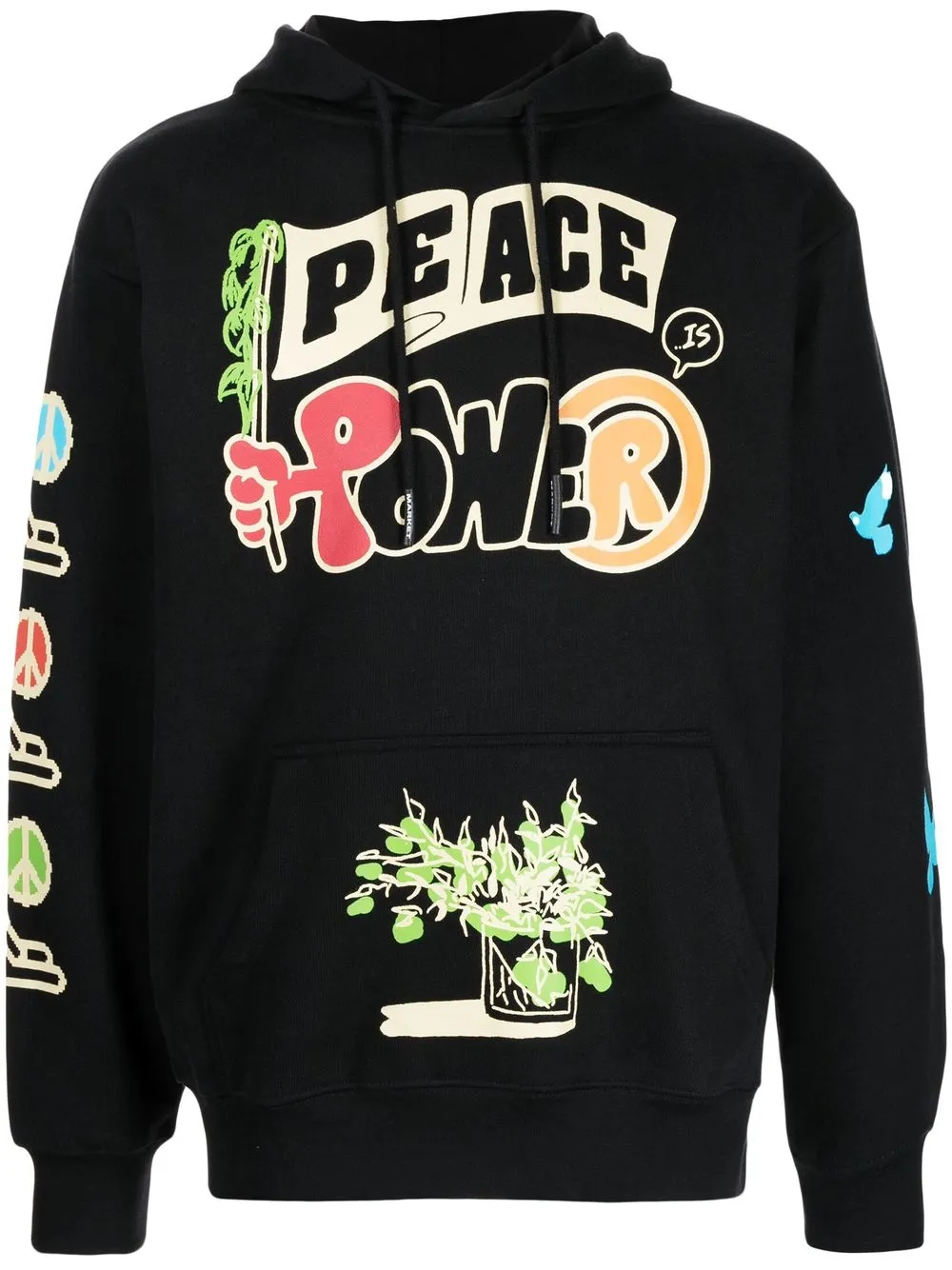 

MARKET Peace and Power graphic hoodie - Black