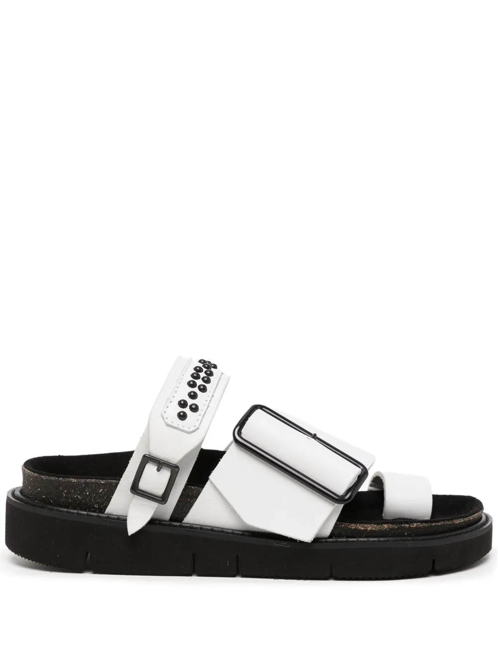 

Y's sandalias con apliques - Negro